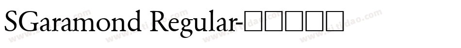 SGaramond Regular字体转换